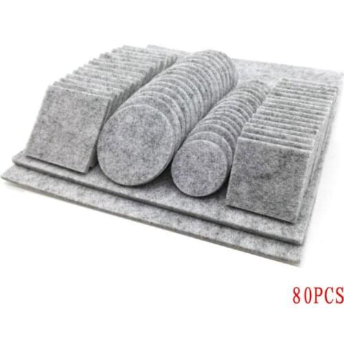 80/130pcs Furniture Chair Table Leg Self Adhesive Felt Wood Floor Protector Pads U7ED