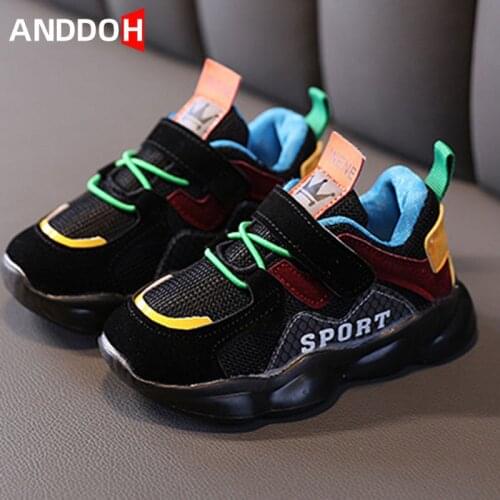 Size 21-30 Children Non-slip Casual Toddler Shoes for Boys Girls Kids Breathable Mesh Sport Sneakers Baby Wear-resistant Shoes