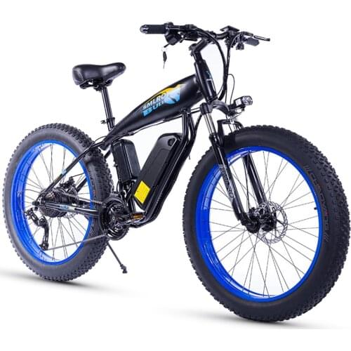 Electric Bicycle 1000W 26 Inch Fat Tire 15ah Mountain Snow Beach E-bike Bionic Frame Travel LCD Display Anti-shock Bike Adult