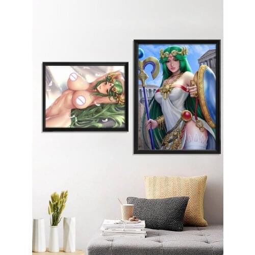 Palutena Girl Amine Sexy Game Nude Cartoon Poster Wall Stiker Decor Home Gift Room Prints Art Silk
