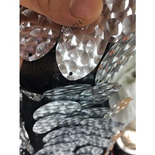 2BZL-39545 Hot Selling African Tulle French Lace Fabric with sequins New Embroidered Nigerian French lace with big sequins