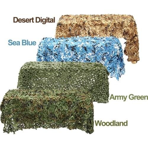 Camouflage Nets Hunting Military 1.5x4M Woodland Army Training Camo Netting Car Covers Shade Tent Outdoor Camping Sun Shelter