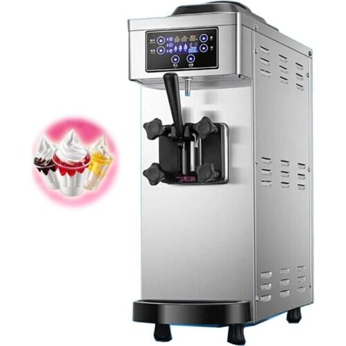 Commercial Ice Cream Maker Machine Stainless Steel Soft Serve Ice Cream Machine Table Top Mini Yogurt Ice Cream Machine
