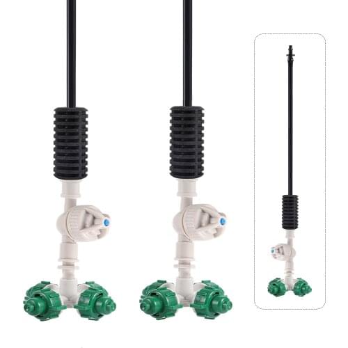 10 Sets Fogger Cross Misting Hanging Sprinkler Kits mist water sprayer For Garden Greenhouse Irrigation 1/4'' hose Accessories