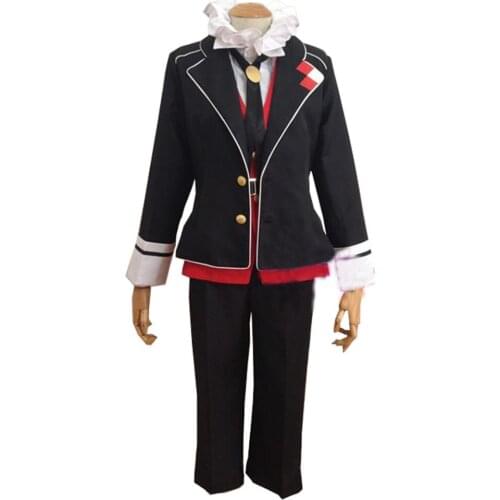 2017 DIABOLIK LOVERS Sakamaki Kanato Uniform Coat+Vest+Shirt+Pants Outfit Cosplay Costumes