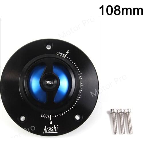 For Suzuki All Years Gas Fuel Tank Cap Cover 108mm Motorcycle Accessories CNC Aluminium 3 Mounting Spots 108 mm GSXR 1000 600