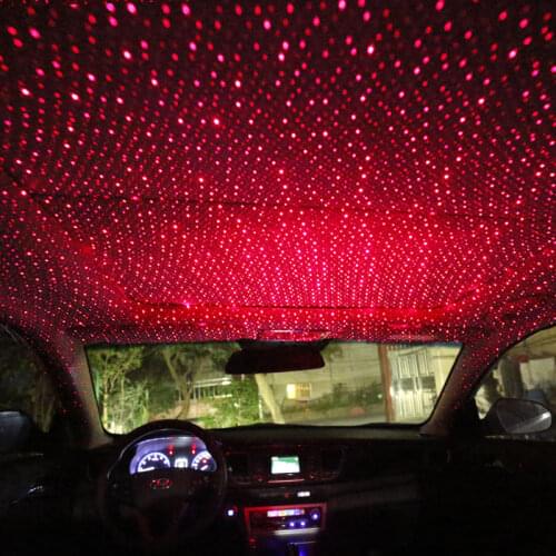 Car Roof Ambient Star Light Mini Usb Port Led Interior Projector Starry Atmosphere Lights Auto Room Laser Galaxy Decorative Lamp