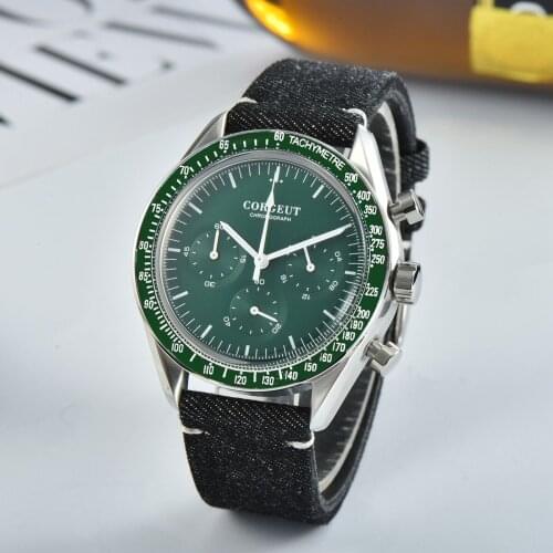 LuxuryTop Brand Corgeut Men Watch Sport 24 Hours Multifunction Face Full Chronograph Quartz Male Clock Relogio Masculino