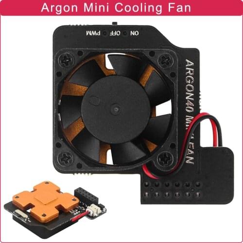 Raspberry Pi 4 Mini Cooling Fan Hat Argon PWM Speed Control GPIO Fans with Copper Metal Base Radiator for Raspberry Pi 4 Model B