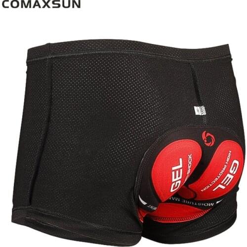 COMAXSUN Mens Cycling Underwear Bicycle Mountain MTB Shorts Riding Bike Sport Underwear Compression Tights Shorts 5D Padded