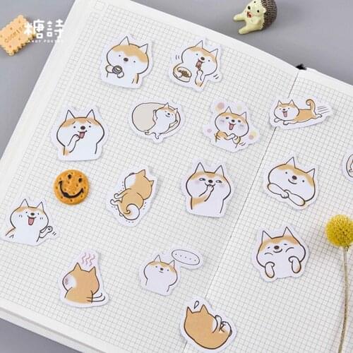 45 pcs/Box Cute Dog Stickers Cute Kawaii Planner Journal Diary Scrapbooking Paper Stickers Stationery