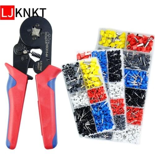 Wire Copper Crimp Connector Insulated Cord Pin Terminal Ferrule Kit Set Tubular Crimping Plier Assorted Hand mini Tool Multitool