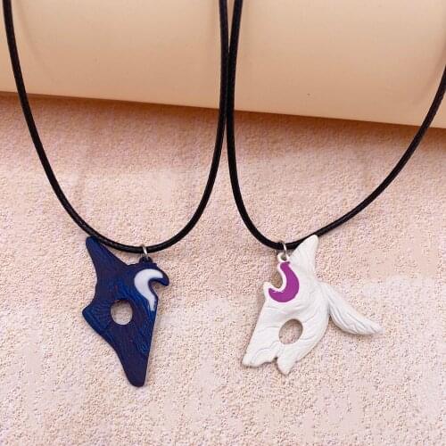 2020 New Women Fashion Cute Animal Fox Pendant Necklaces Charm Shark Head Necklace Party Jewelry Collier Femme Couple Necklace