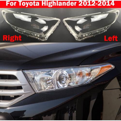 Front Car Headlight Headlamps Transparent Lampshades Lamp Shell Headlights Cover For Toyota Highlander 2012 2013 2014
