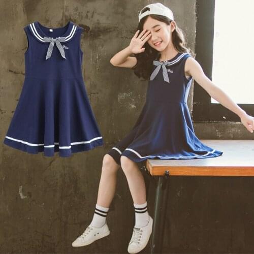 Girls' dress Korean style girls wear college style girl cotton skirt