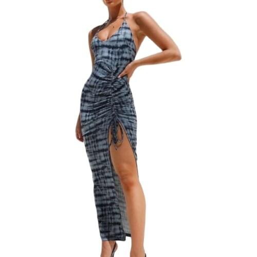 Corset Dress Long Halter2021Summer Sexy Backless Bodycon Black Dresses Women Shoulder Elegant Mini Evening Party Long Greydress