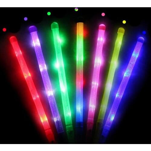 Light Up Multi Color Plastic Stick Wands Rally Rave Concert Party Decorative Flashing Glow Stick Light Glowing Wand Rod Gift