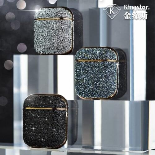 Luxury Bling Diamond Case for AirPods 2 1 Crystal Headphone Wireless Charging Protective Cover Holder Box Shockproof Rhinestone