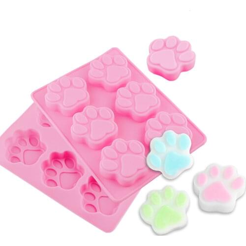 3D Silicone Baking Molds Dog Footprint Cake Molds DIY Cookie Mould Chocolate Biscuit Mold Bakeware Cake Decorating Tools