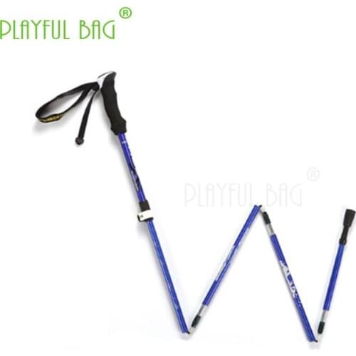 Outdoor activities folding rod 7075 internal lock and external lock EVA handle tungsten steel rod tip with cloth bag ZK15