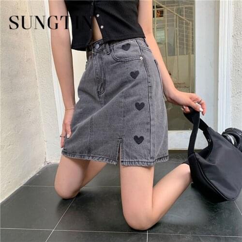 Женские юбки джинсовые Sungtin China At AliExpress