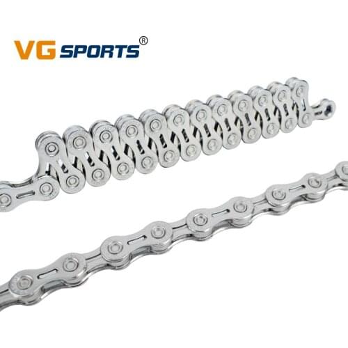 TOP MTB Bicycle chain silver 11 speed bike chain half hollow mountain road bike chains 11S ultralight 253g 116L boxed VG Sports