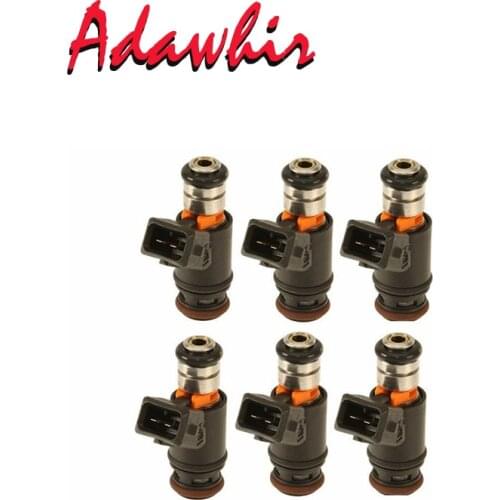 6pc/lot Fuel injector for Volkswagen VW Golf Jetta EuroVan 2.8 V6 IWP022 805000348303 021906031D 021906031B FJ573