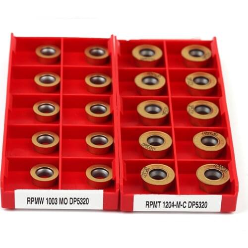 10pcs RPMW1003 RPMT1204 DP5320 DP5420 Carbide Milling Insert CNC Lathe RPMT RPMW Round Mill Blade Metal Cutting Turning Tools