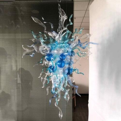 Unique Design Art Glass Chandeliers LED Hand Blown Glass Chandelier Light for Home Hotel Kitchen