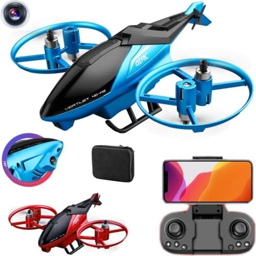 RC Helicopter Wifi 4K Dual Camera Mini Flying Gyro Altitude Hold Stable Aircraft 4CH 15 Mins Fly Time Remote Control Copter