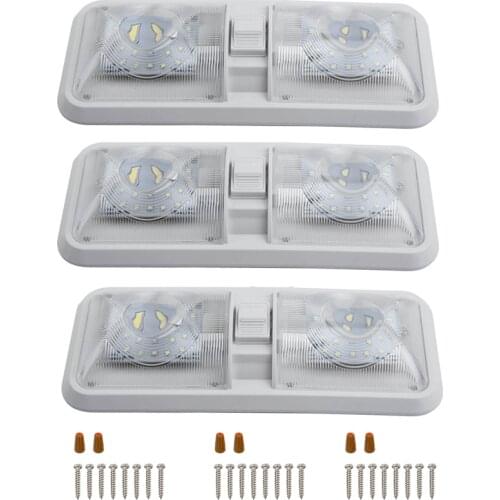 RV Interior Led Ceiling Light Boat Camper Trailer Single Dome 12V 280LM Dimmer