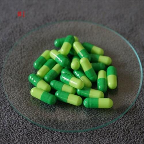 1# 200pcs/lot Refillable 1 Size Empty Gelatin Capsules Size 1 DIY Hollow Gelatin Capsules ,Portable Joined or Separated Capsules