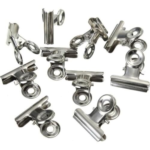 10pcs/set 20mm Stainless Steel Ticket Clip Round-head Office Quality Durable Supplies Clip Financial High T3C4