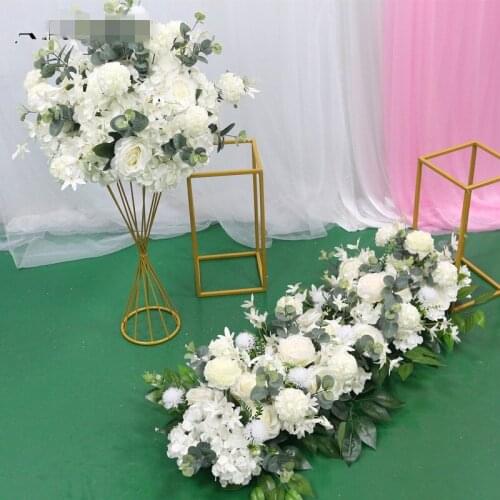 10pcs/lot 100cm Flower Row wedding Arch Arrangement Flower Stage Road Lead Flower Wedding Scene Layout Party Decoration Floral