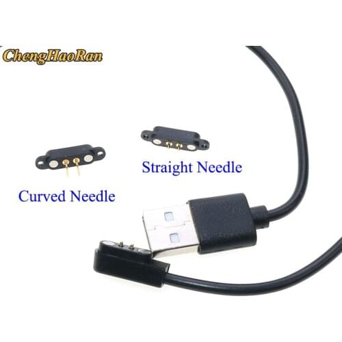 5set Magnetic Usb Charging Cable Male Female Pogo Pin Connector Power Solution 2 Pin Magnets Contact Pad PCB Solder