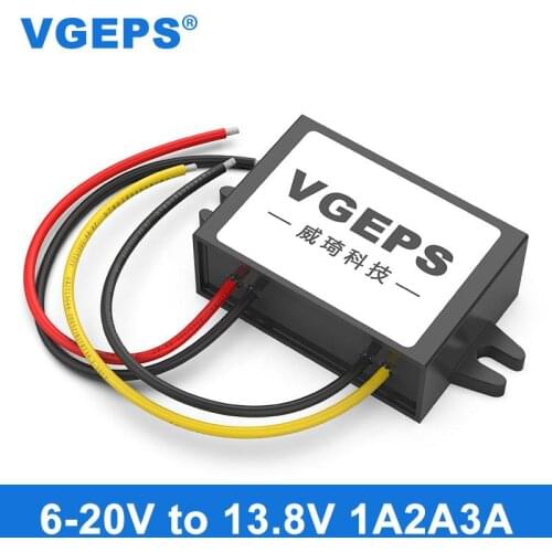 6-20V to 13.8V DC power regulator 12V to 13.8V car buck-boost waterproof power supply module