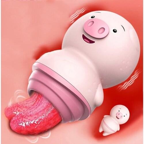 6 Speed Pig Tongue Licking Vibrator Sex Toys For Woman Female Masturbator Clitoris Stimulator Nipple AV Massager Dildo Anal Plug