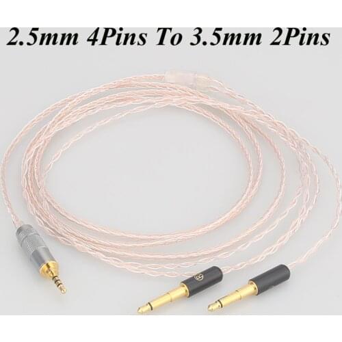 8cores Replacement Audio Upgrade Cable For Meze 99 Classics/Focal Elear Headphones