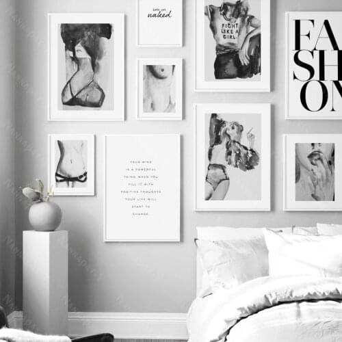 Abstract Fashion Sexy Girl Body Nordic Posters And Prints Wall Art Canvas Painting Modern Wall Pictures Living Room Decoration