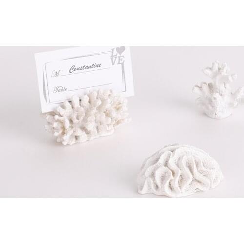 Free Shipping 30pcs/Lot Seas Coral Beach Theme Place Card Holders Wedding Favors
