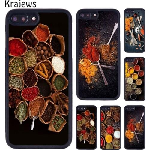 Krajews Spices Seasoning Cooking Chef Phone Case For iPhone X XR XS 11 12 Pro MAX 6 6S 7 8 Plus Samsung Galaxy S7 S8 S9 S10