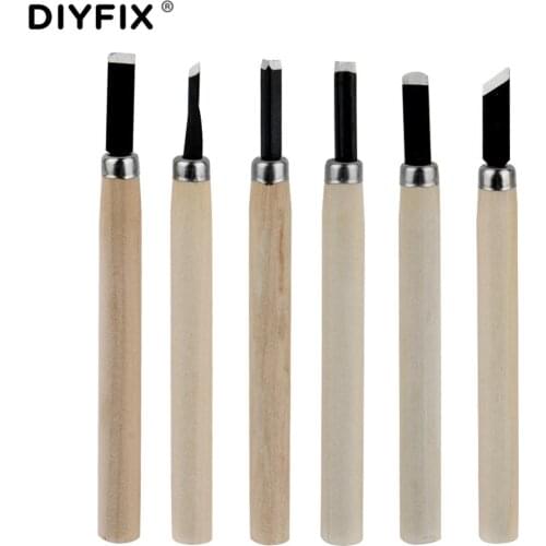 DIYFIX Hand Wood Carving Chisels Knife Tools for Woodcut Working Clay Wax DIY Tools Arts Craft Cutter Woodworking Hand Tools Set