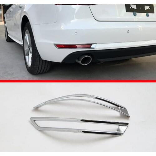 For Audi A4 2017 2018 ABS Chrome Rear Fog Light Lamp Cover Trim Molding Bezel Garnish