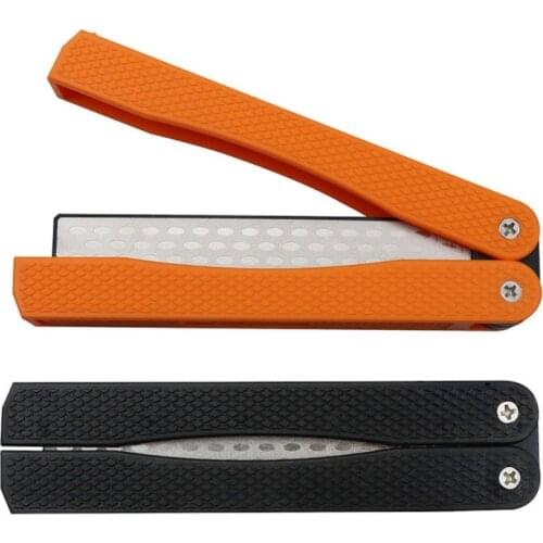 Double-sided Folding Pocket Sharpener Diamond Cutter Sharpening Stone Tool for Quick Blade Thickness