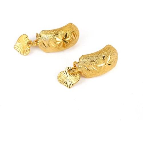 Ethiopian Earrings For Women Gold Color Earrings For Women Girls Fashion Africa Earrings Wholesale Jewelry