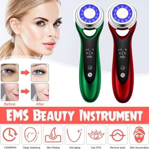 EMS Skin Care Beauty Device Deep Facial Cleansing Ultrasonic Massager Essence import LED Skin Rejuvenation Lifting Machine
