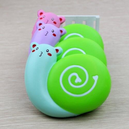 Squishies wholesale 20pcs kawaii rare squishy cute animal snail slow rising squishy with package kids toy gifts Free Shipping