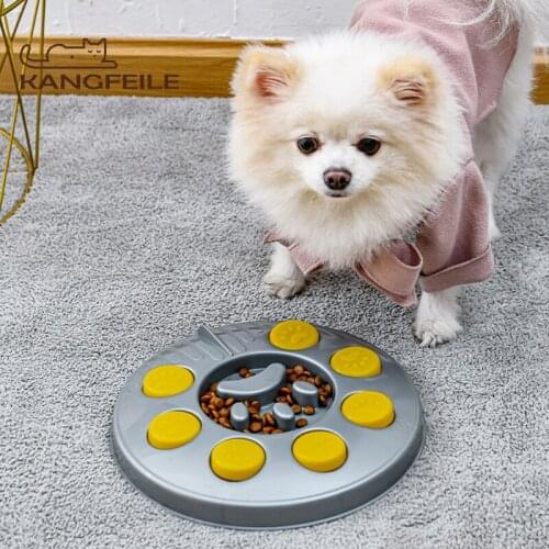 KANGFEILE Interactive Toys for Pet Dogs Cats Bite-proof Funny Slow Food Bowl Toy Make Dog Happy Plastic Dog Supplies D2365