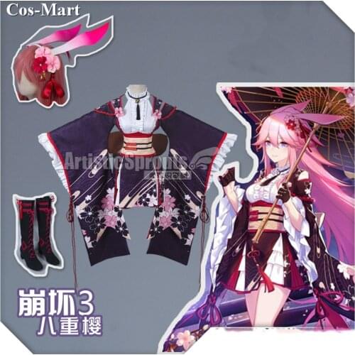 Game Honkai Impact 3 Yae Sakura Cosplay Costume XiaYing Birthday Celebration Kimono Uniform Activity Party Role Play Clothing