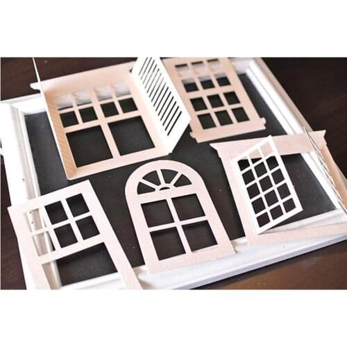 Miss Vintage 5 Designs Window Set Metal Cutting Dies For Scrapbooking DIY Photo Album Card Making Decorative Stencil Dies Cuts